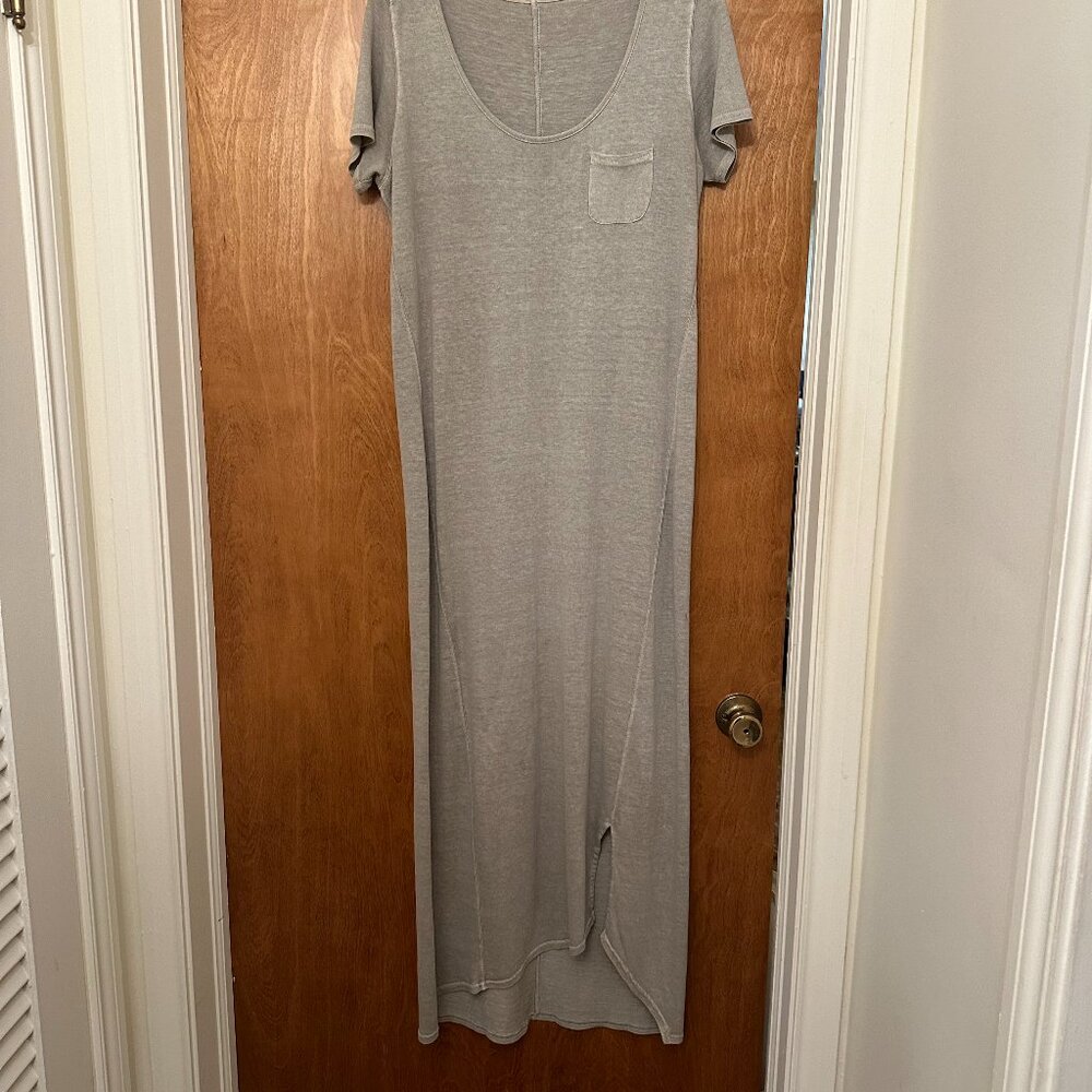 Long Light Grey Cotton Dress by Poetry
